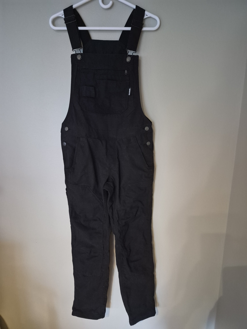 Berne Women’s Black Work Bib Overalls Small 4-6 Carpenter Utility WB322